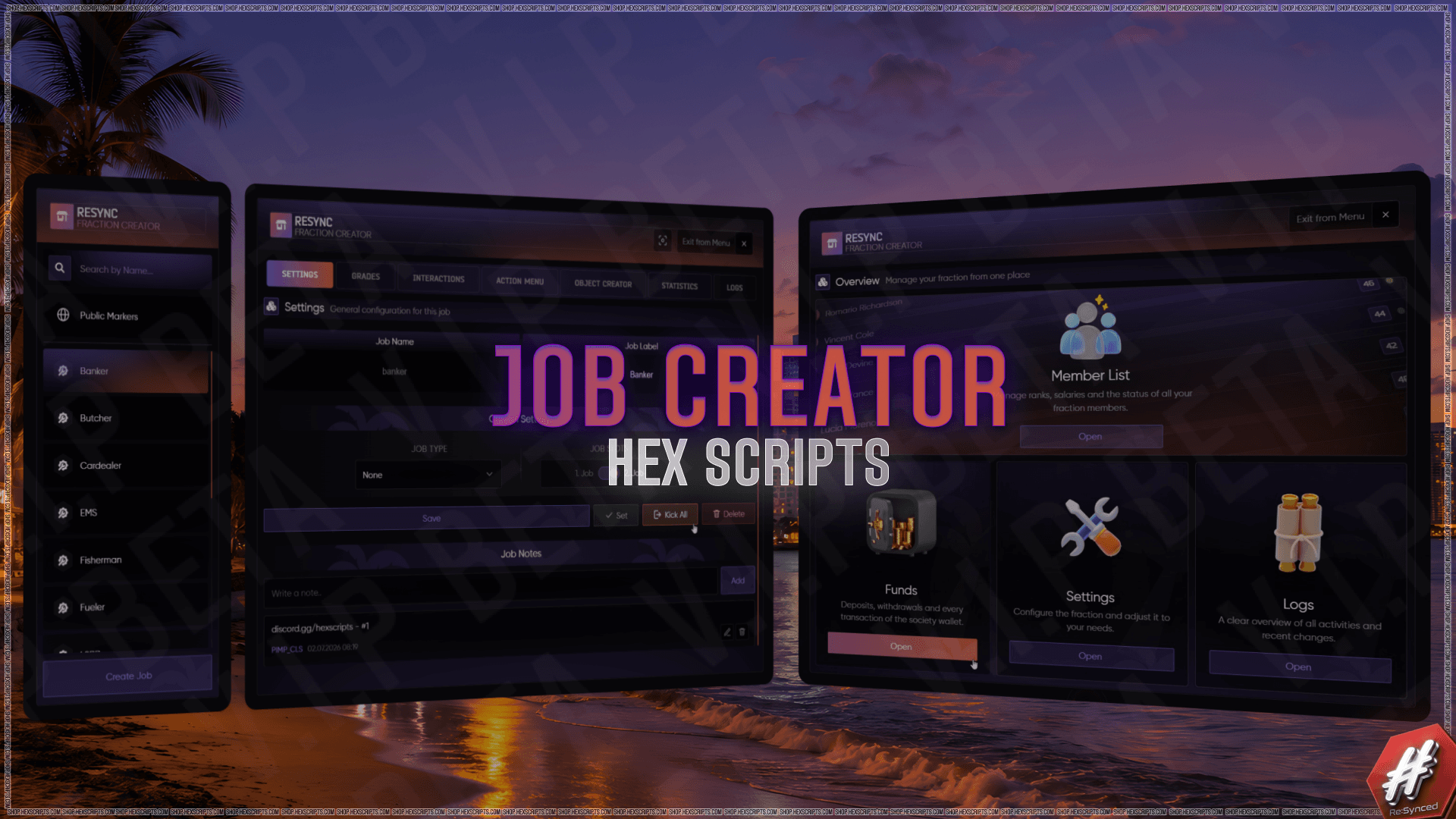 [ESX] HEX JOBS CREATOR - VIP BETA