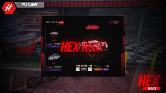 [ESX/QBCORE] HEX RENTAL