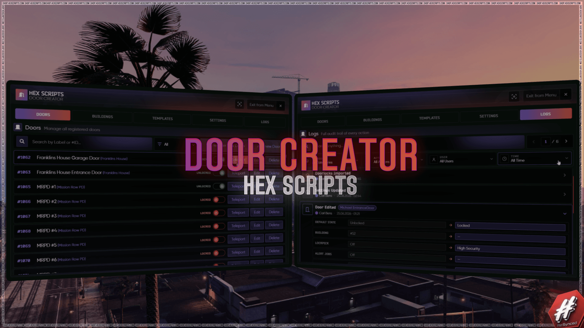 [ESX/QB/STANDALONE] HEX DOOR CREATOR