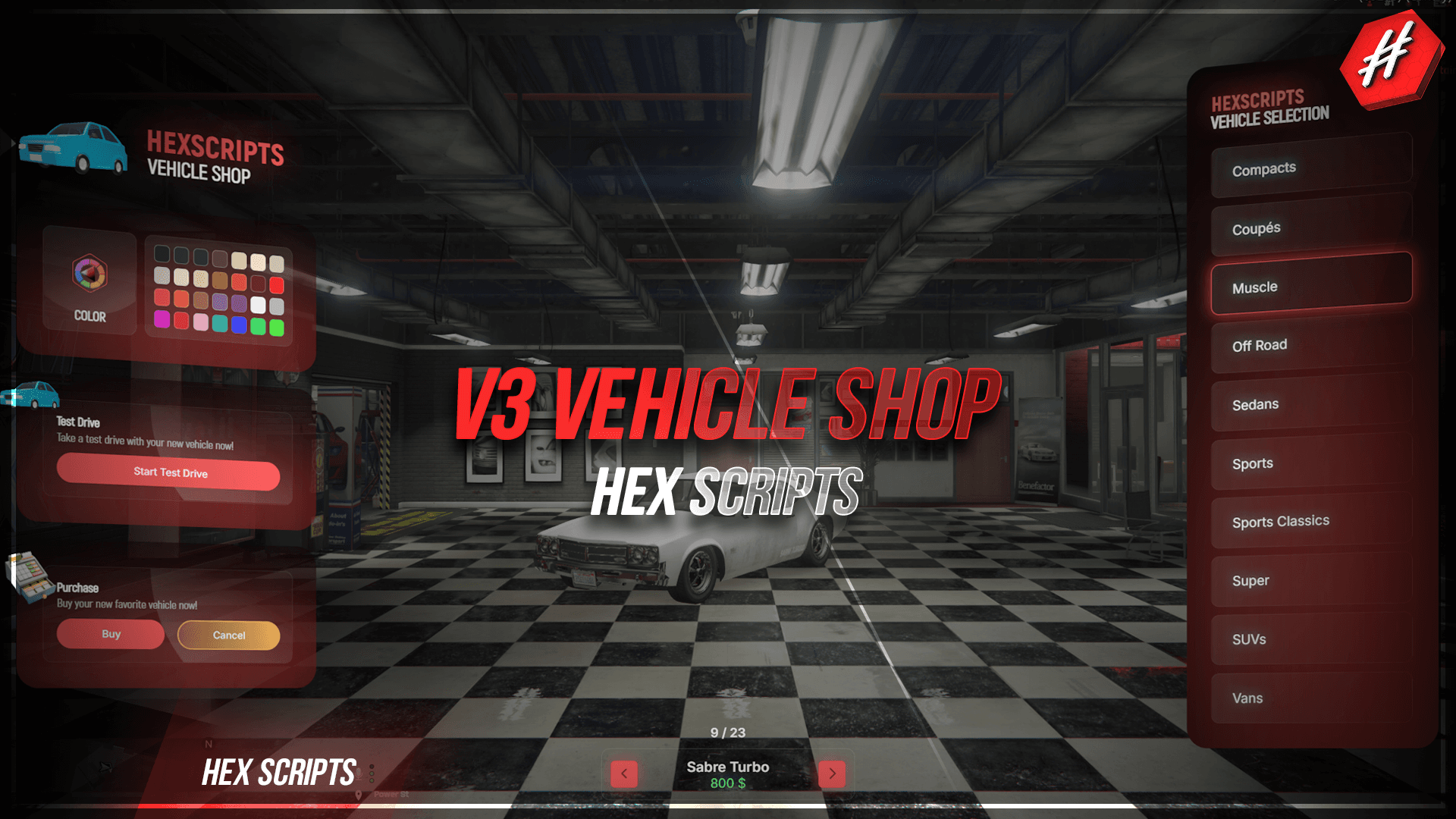 [ESX] HEX VEHICLE SHOP V3